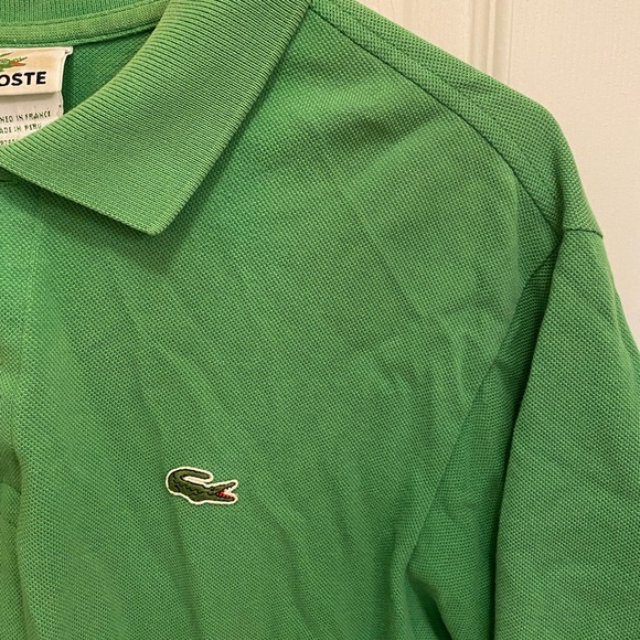 Lacoste Green Devanlay Short Sleeve Pique Polo Shirt - Picture 3 of 9